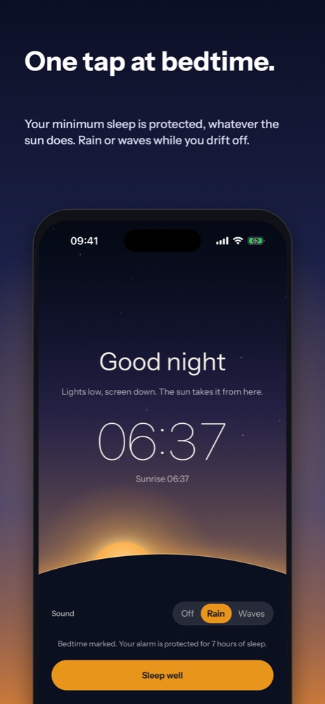 One tap at bedtime
